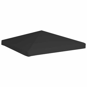 vidaXL Toppduk til paviljong 270 g/m&sup2; 3x3 m svart