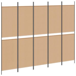 vidaXL 5-panel romskille Beige 250 x 200 cm Stoff