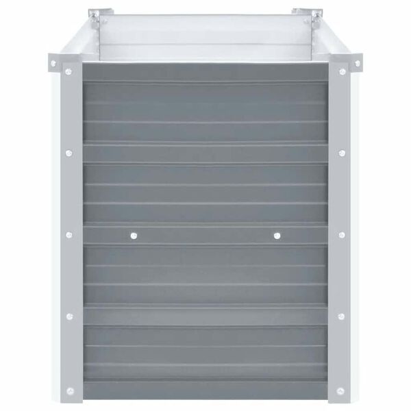 vidaXL H&oslash;ybed galvanisert st&aring;l 160x40x45 cm gr&aring;