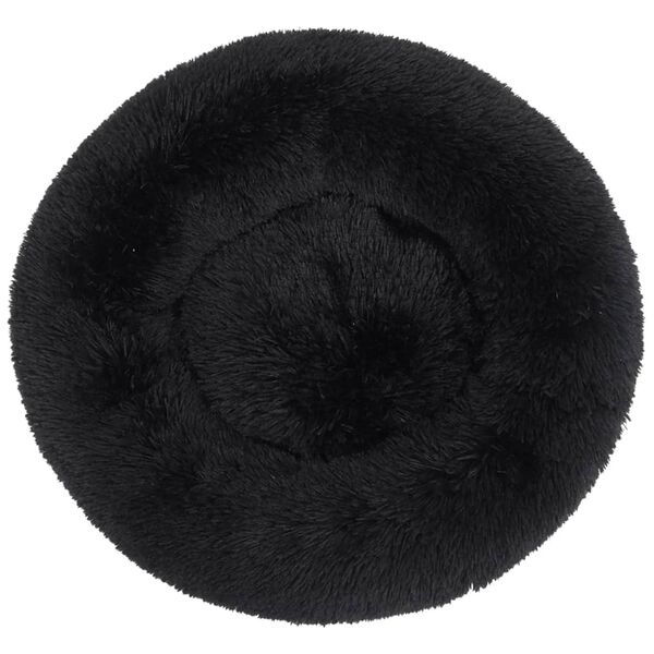 vidaXL Vaskbar kj&aelig;ledyrpute 50x50x12 cm plysj svart