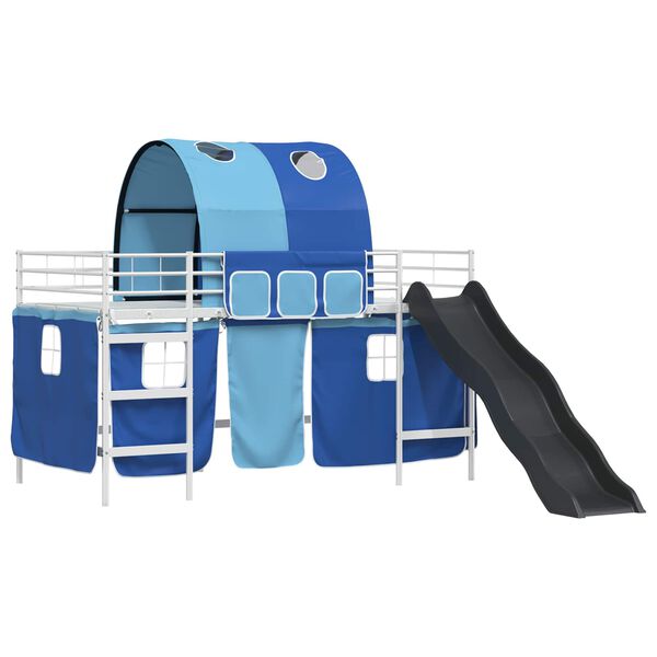 vidaXL Hvit og bl&aring; 90 x 200 cm