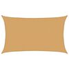 vidaXL Solseil 160 g/m&sup2; rektangul&aelig;r sand 5x8 m HDPE