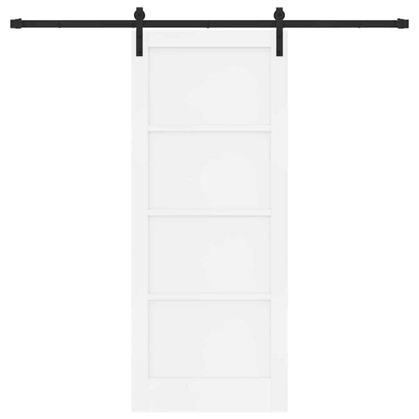vidaXL Skyved&oslash;r Hvit 83 x 202 cm Massiv furu