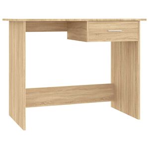 vidaXL Skrivebord sonoma eik 100x50x76 cm konstruert tre