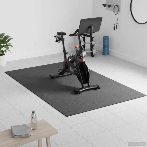 vidaXL Sportsbeskyttelsesmatte Svart 183 x 122 x 0,6 cm PVC