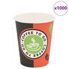 vidaXL Engangs kaffekopper 1000 stk papir 240 ml (8 oz)