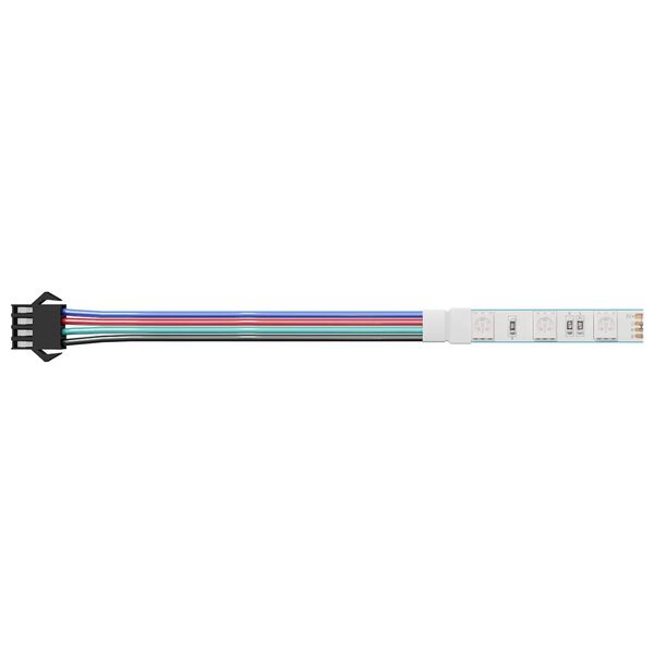 vidaXL LED Stripe 4 pcs Svart og multikolor 150 cm Kobber og plast