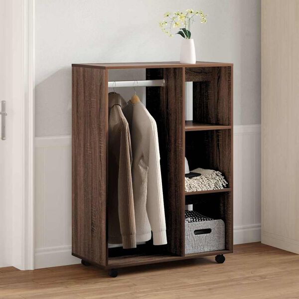 vidaXL Garderobe brun eik 80x40x110 cm konstruert tre