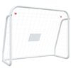 vidaXL Fotballm&aring;l med nett hvit 125x96x60 cm st&aring;l og polyester