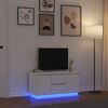 vidaXL TV-benk med LED-lys hvit 100x41x50 cm
