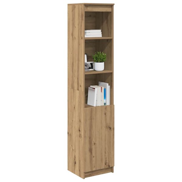 vidaXL Highboard artisan eik 37,5x35x180 cm konstruert tre
