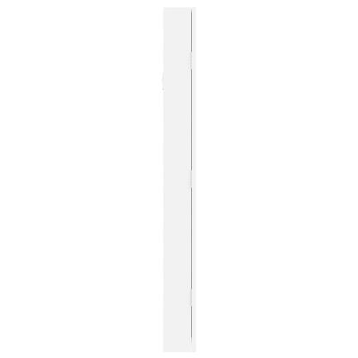 vidaXL Vegghengt smykkeskap med speil hvit 30x8,5x90 cm