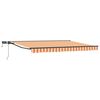 vidaXL Manuell markiseramme med LEDs Gul, Oransje, Antrasitt 5 &times; 3,5 m