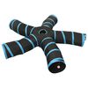 vidaXL Kattetunnel 5-veis svart og bl&aring; 25 cm polyester