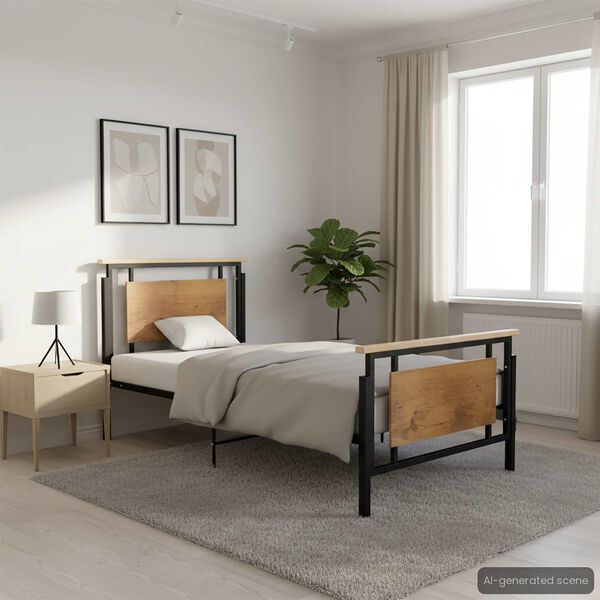 vidaXL Sengeramme metall 100x200 cm