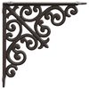 vidaXL Vegghylleskinner 12 stk. Antikk Brun 14 x 14 x 3,5 cm St&aring;l