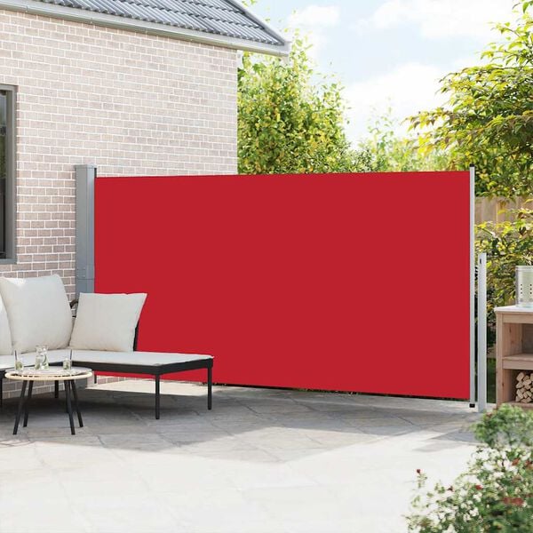vidaXL Uttrekkbar sidemarkise 160 x 500 cm r&oslash;d
