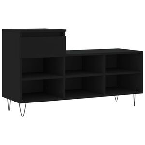 vidaXL Skoskap svart 102x36x60 cm konstruert tre
