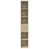 vidaXL Hylle sonoma eik 30x42,5x185 cm konstruert tre