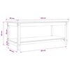 vidaXL Salongbord hvit 110x55x45 cm heltre furu