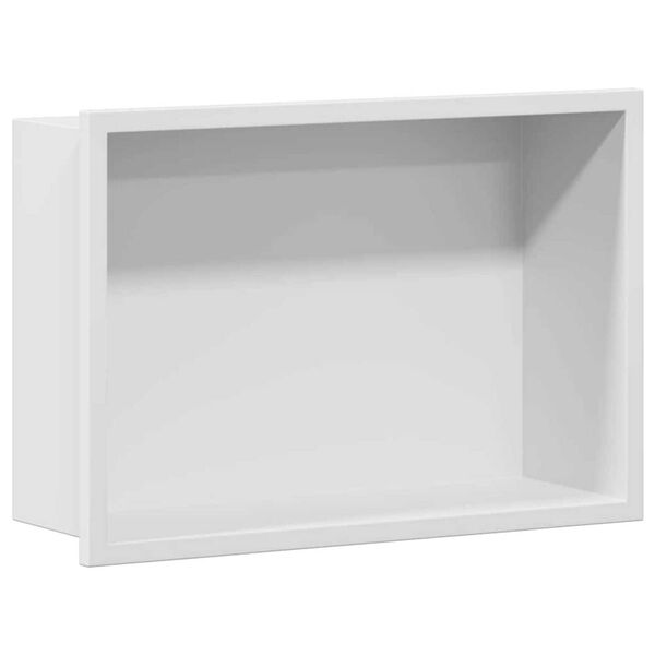 vidaXL Dusjniche Hvit 30 x 20 x 9,5 cm Rustfritt Stål