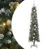 vidaXL Kunstig juletre med 300 LED gr&oslash;nn 210 cm PVC og plast og st&aring;l