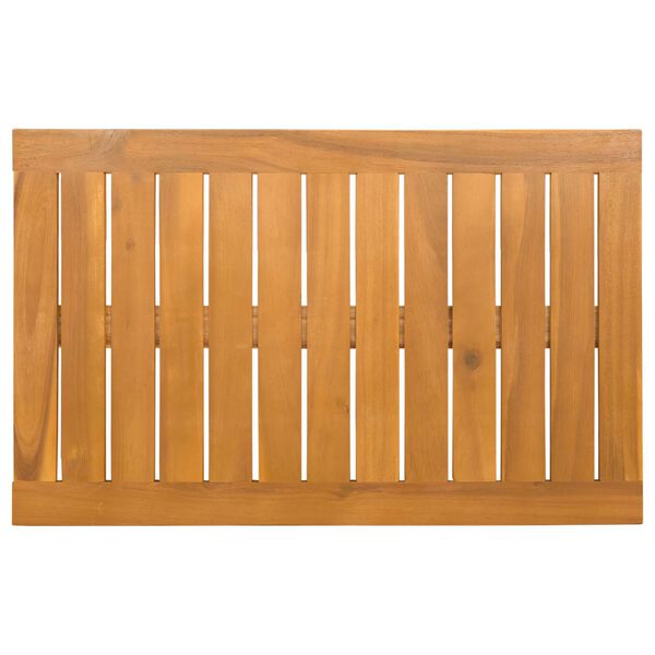 vidaXL Badematte Ensfarget Brun 80 x 50 cm tre