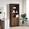 vidaXL Highboard brun eik 70x35x180 cm konstruert tre