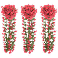 vidaXL Kunstige blomsterkranser 3 stk rose 85 cm