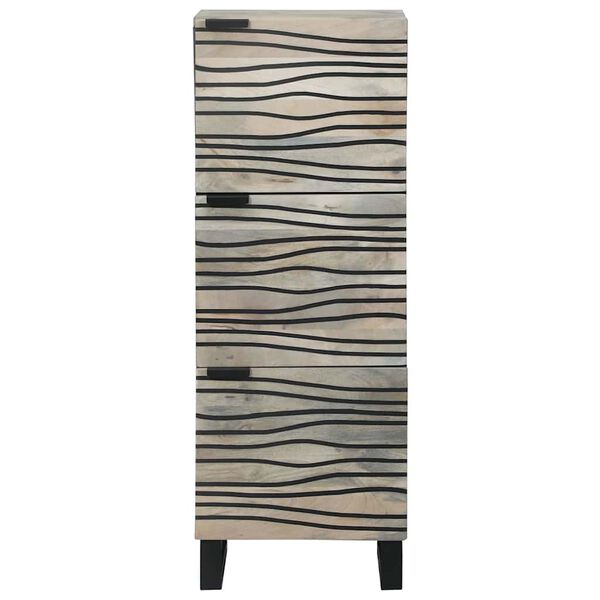 vidaXL Medieoppbevaringsskap og -hyller Hvit og svart 40 x 33 x 110 cm