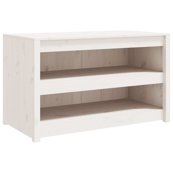 vidaXL Utekjøkkenskap hvit 106x55x64 cm heltre furu