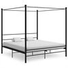 vidaXL Himmelsengeramme svart metall 180x200 cm