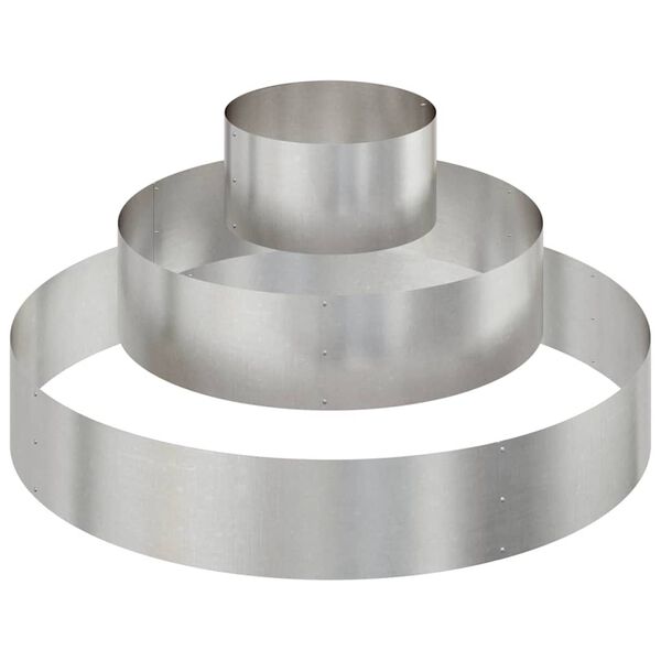 vidaXL Hageblomsterpotte sølv 120 x 120 x 20 cm Rustfritt Stål