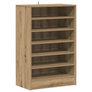 vidaXL Skoskap artisan eik 60x35x92 cm konstruert tre