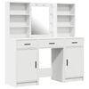 vidaXL Dressingbordsett med LED 3 stk. Hvit Konstruert tre