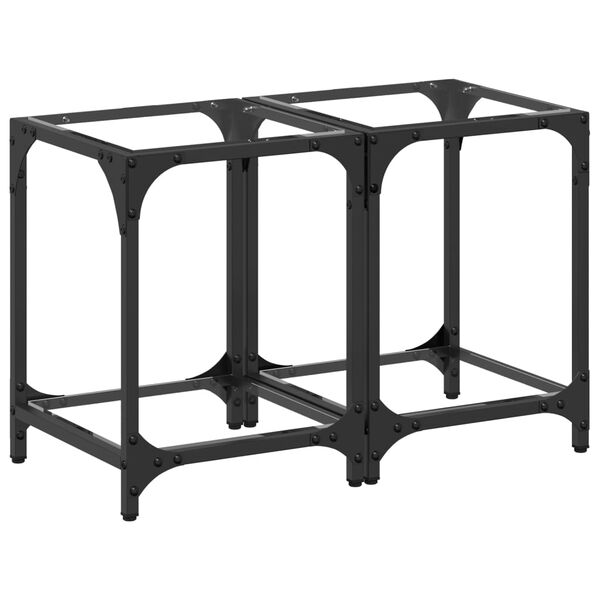 vidaXL Sofabord med gjennomsiktig glassplate 30x30x40 cm st&aring;l