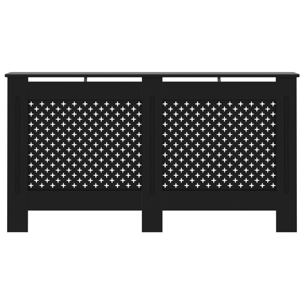 vidaXL Radiatordeksel svart 152x19x81,5 cm MDF
