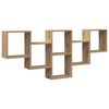 vidaXL Vegghylle artisan eik 159x18x66 cm konstruert tre