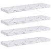 vidaXL Vegghylle 4 stk. Hvit marmor 80 x 23,5 x 3,8 cm Konstruert tre