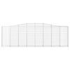 vidaXL Gabionkurver buede 10 stk 400x30x120/140 cm galvanisert jern
