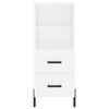 vidaXL Highboard hvit 34,5x34x180 cm konstruert tre