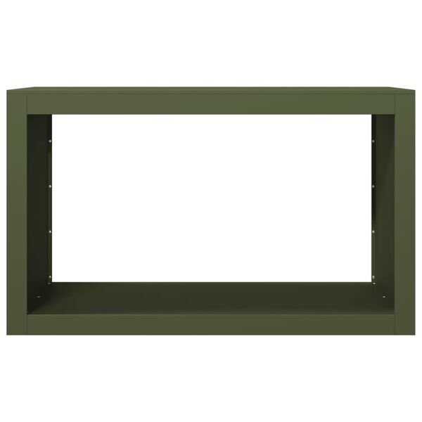 vidaXL Vedstativ gr&oslash;nn 100x40x60 cm st&aring;l