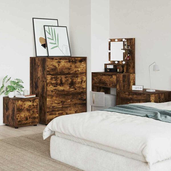 vidaXL Baderomsskap R&oslash;kt eik 40,5 x 40 x 44 cm Konstruert tre