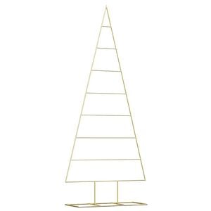 vidaXL Metall juletre med stativ Gull 180 cm Pulverlakkert stål