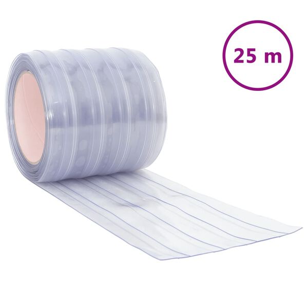 vidaXL D&oslash;rgardin gjennomsiktig 200 mm x 1,6 mm 25 m PVC