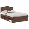 vidaXL Sengestamme med hodegjerde Brun Eik 120 x 190 cm Massiv furu