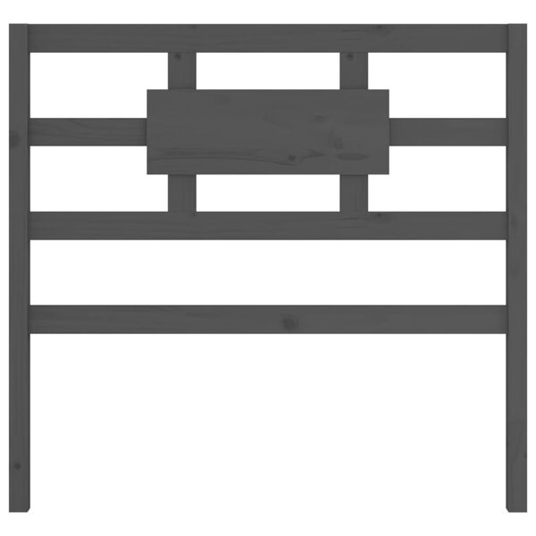 vidaXL Sengegavl gr&aring; 95,5x4x100 cm heltre furu