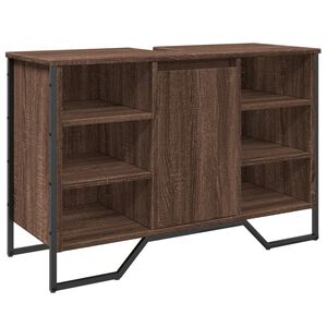 vidaXL Servantskap brun eik 91x35x60 cm konstruert tre