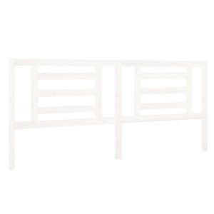 vidaXL Sengegavl hvit 206x4x100 cm heltre furu