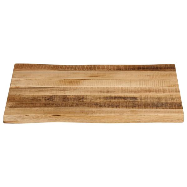 vidaXL Bordplate naturlig kant 80x80x3,8 cm grovt heltre mangotre